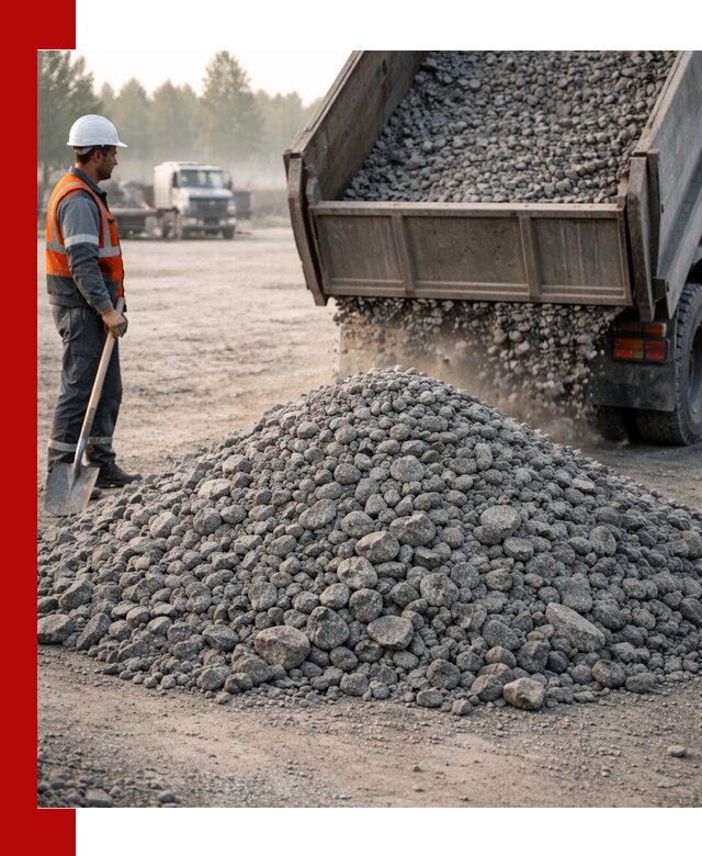 Гранитный щебень фракции 100–201 для строительства в Ноябрьске