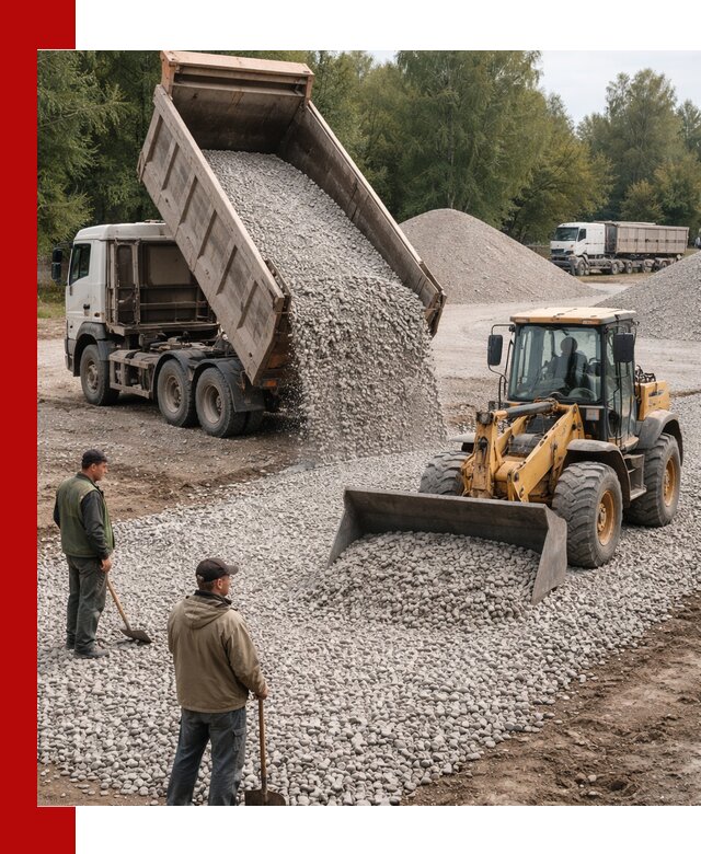 Купить гравийный щебень фракция 20-40 в Ноябрьске с доставкой