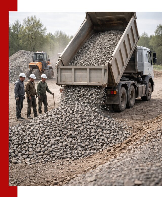 Доставка гравийного щебня фракции 70-120 в Ноябрьске