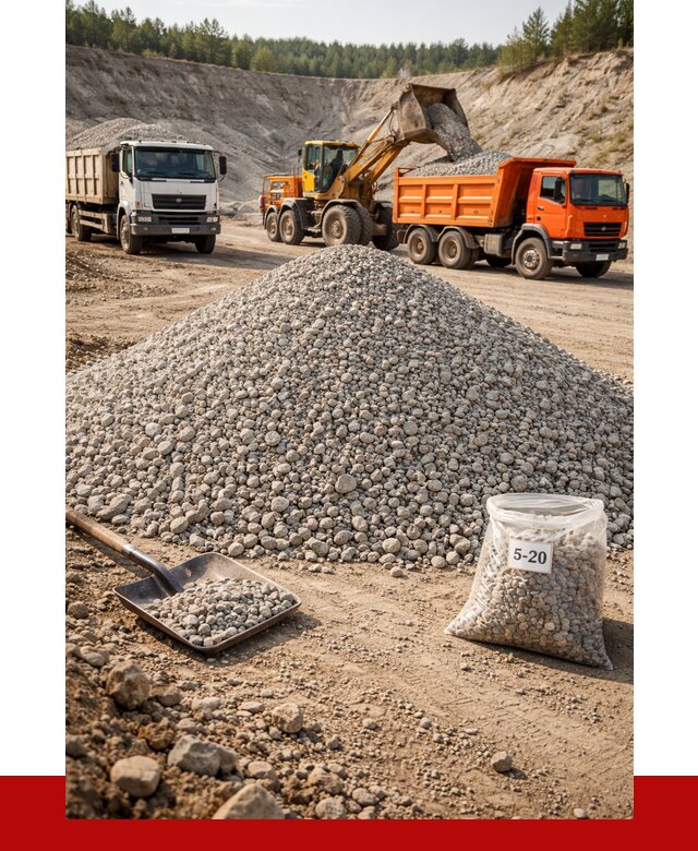 Доломитовый щебень фр. 5-20 в Ноябрьске от 4255 р. | ПРОНЕРУДНбс