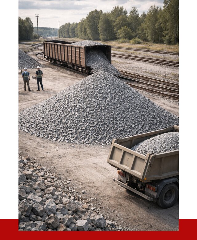 Железнодорожный щебень 20-60 в Ноябрьске от 1722 р. | ПРОНЕРУДНбс