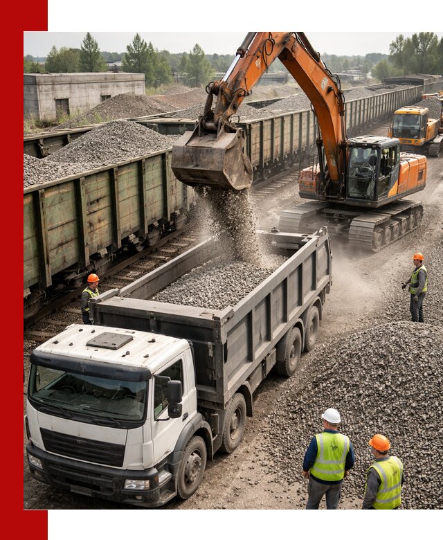 Железнодорожный щебень фракция 25–60 для поставок в Ноябрьске