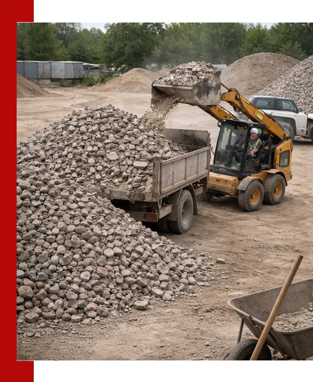 Доставка вторичного щебня в Ноябрьске для строительных работ