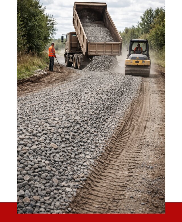 Щебень для отсыпки дороги в Ноябрьске от 2735 р. ПРОНЕРУДНбс