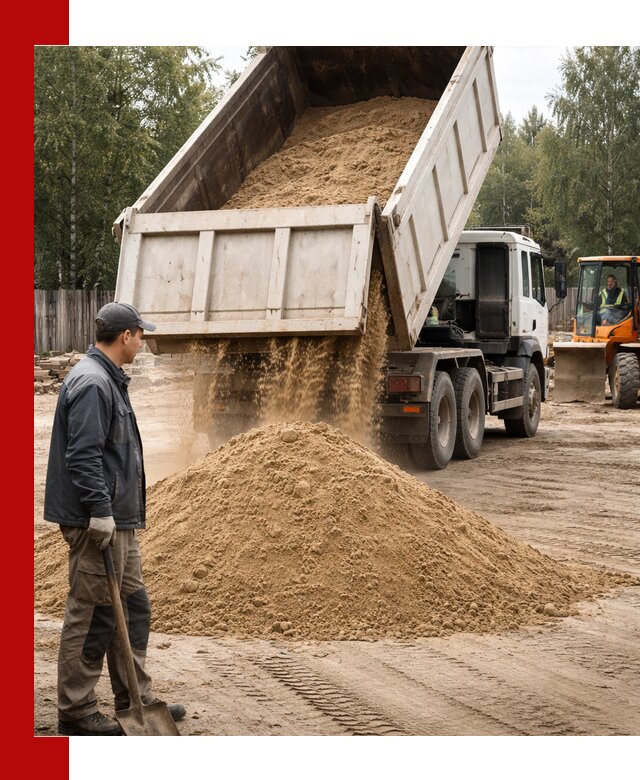 Доставка и продажа песка с разгрузкой в Ноябрьске
