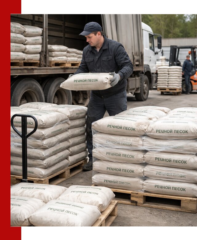Речной песок в мешках с доставкой в Ноябрьске