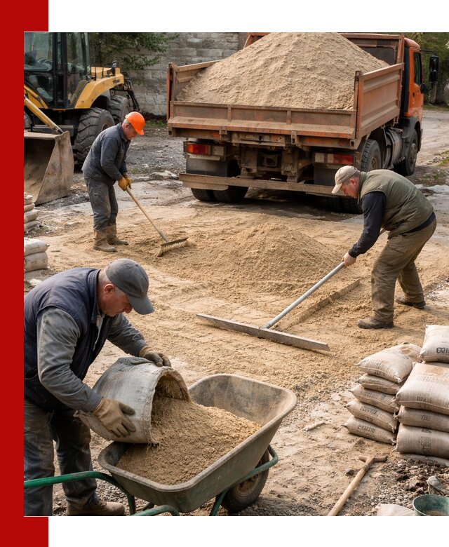 Поставка песка для стяжки в Ноябрьске с быстрой доставкой
