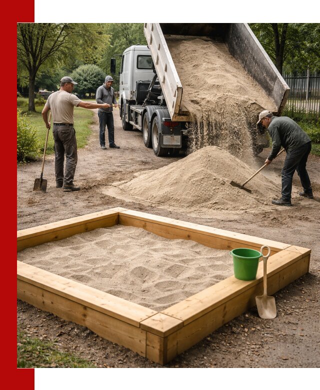 Песок для песочницы с доставкой в Ноябрьске недорого и чистый