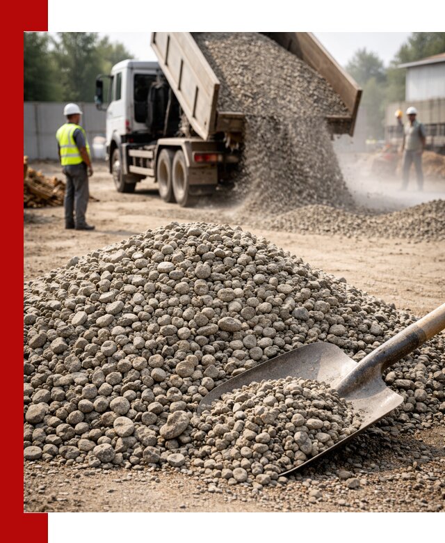 Доставка гравия фракции 20-40 в Ноябрьске с самосвалами