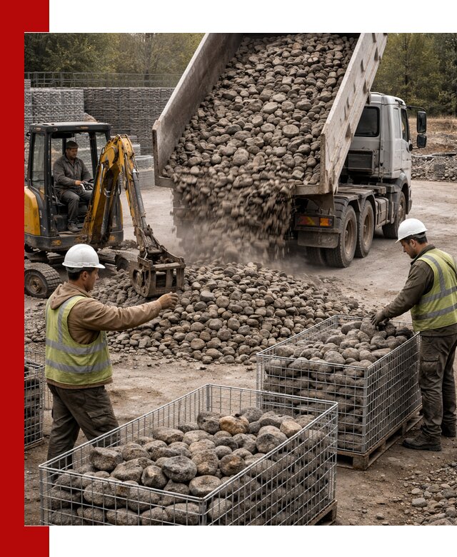 Камень для габионов фракция 100–201 в Ноябрьске