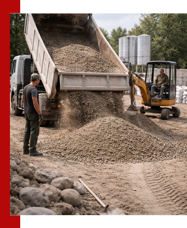 Доставка ПГС С3 в Ноябрьске самосвалами и миксерами
