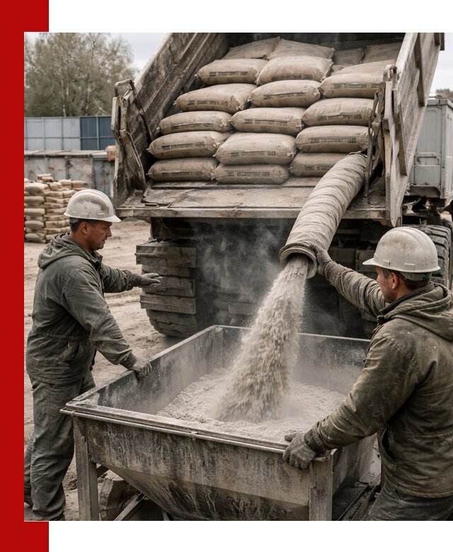 Доставка цемента М400 в Ноябрьске оптом и в розницу