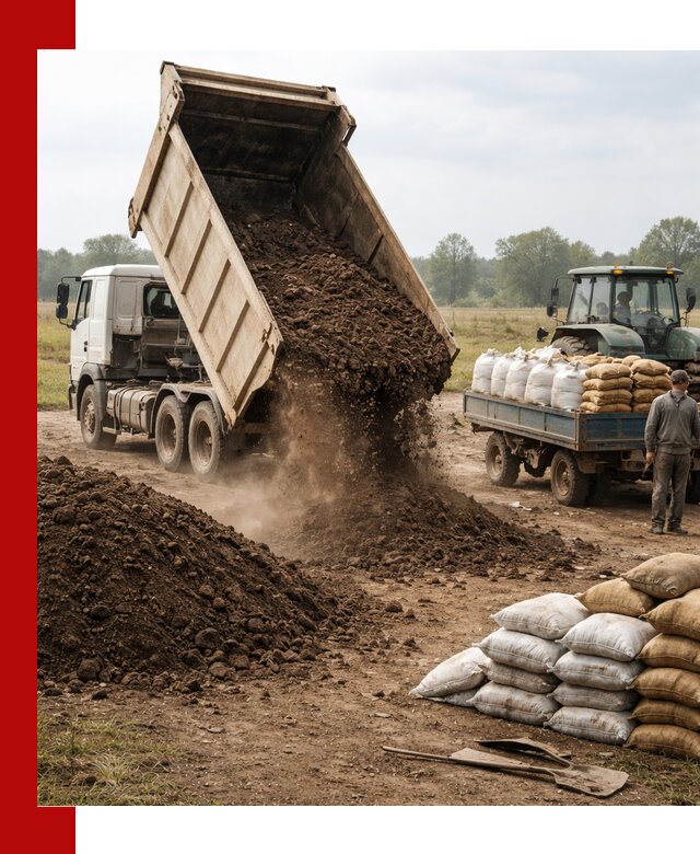 Доставка грунта и удобрений оптом в Ноябрьске для сельхоз и строительства