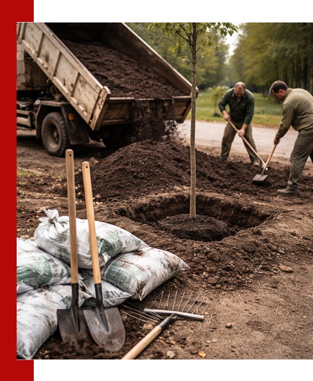 Грунт для посадки деревьев в Ноябрьске — доставка и подготовка почвы