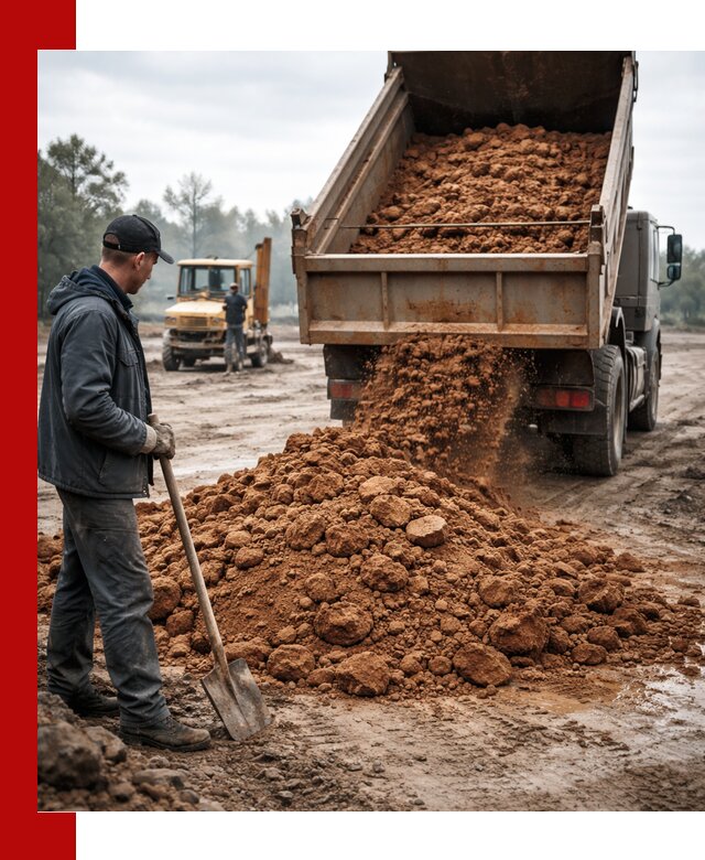 Глина для засыпки в Ноябрьске с доставкой самосвалами