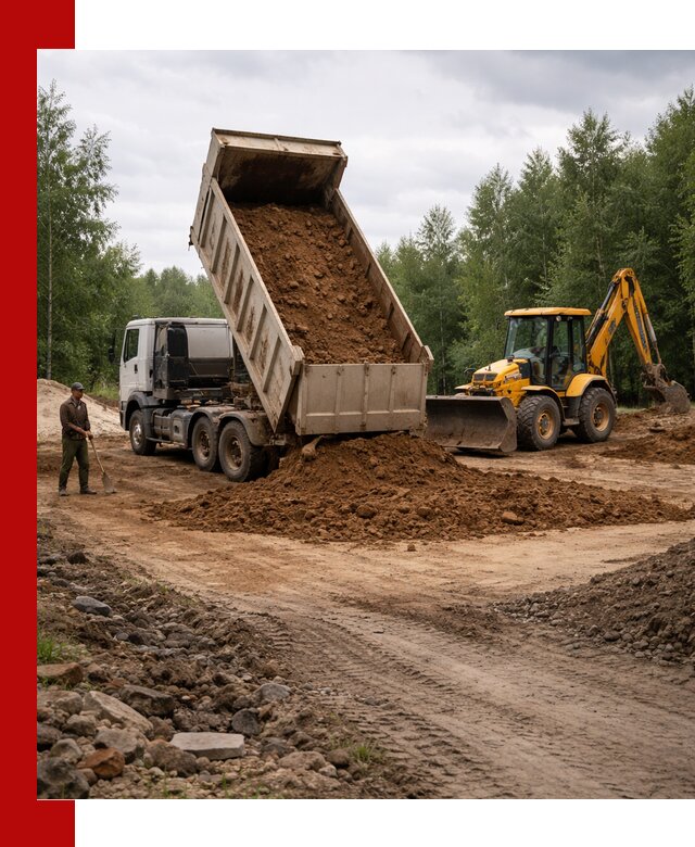 Доставка суглинка самосвалами в Ноябрьске подсыпка и планировка