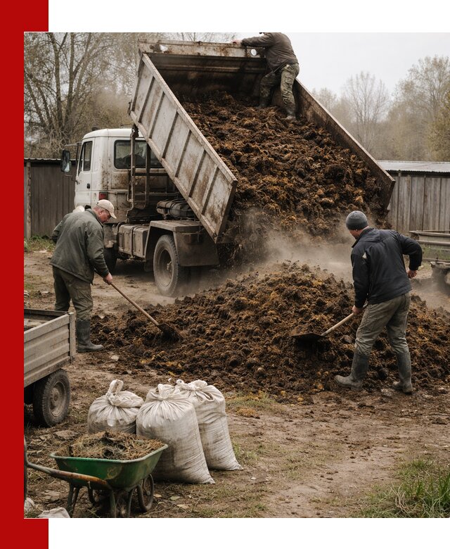Доставка коровьего навоза самосвалом в Ноябрьске