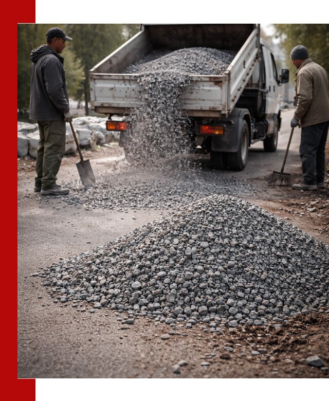 Гранитная крошка для посыпки дорог и тротуаров в Ноябрьске