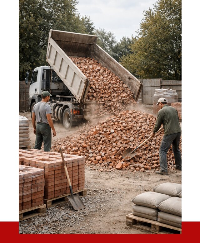 Бой кирпича в Ноябрьске с доставкой от 4255 руб/куб | ПРОНЕРУДНбс