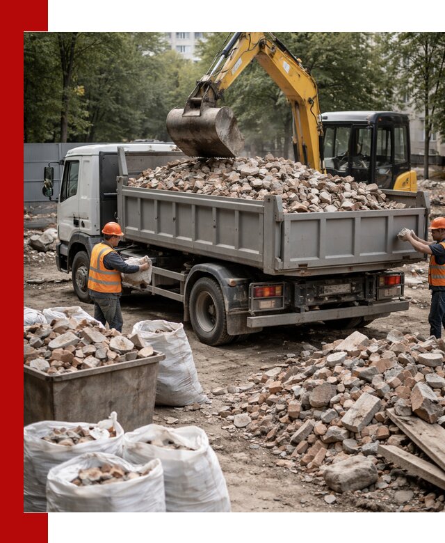 Вывоз строительного мусора в Ноябрьске с самосвалами и контейнерами