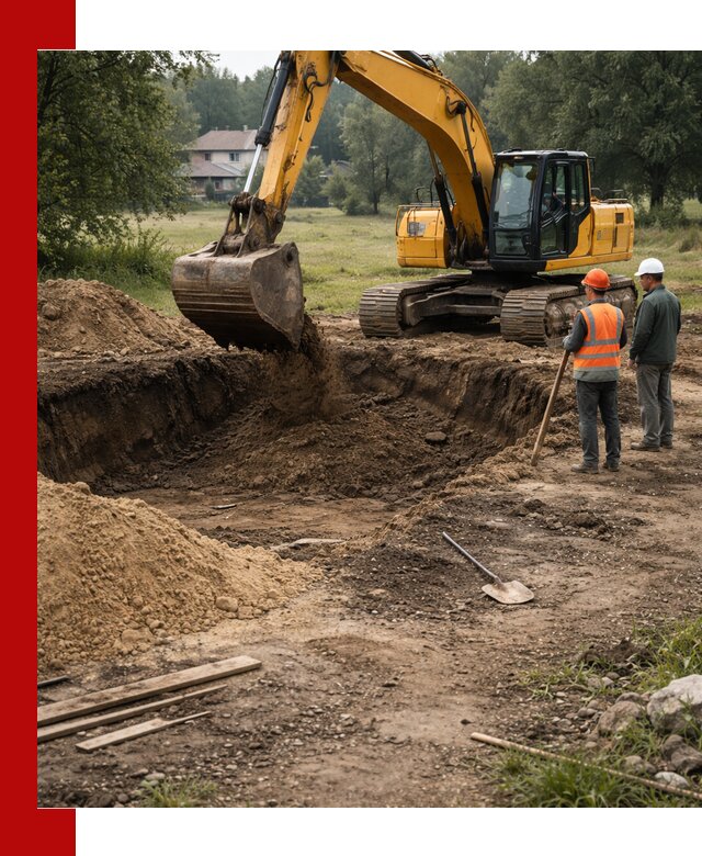 Рытье котлована под фундамент в Ноябрьске (быстро и недорого)