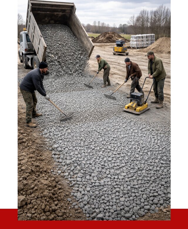 Устройство щебеночной подушки в Ноябрьске от 4559 р. ПРОНЕРУДНбс