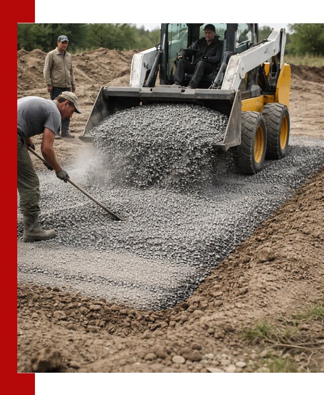 Устройство щебеночной подушки в Ноябрьске для дорог и фундаментов